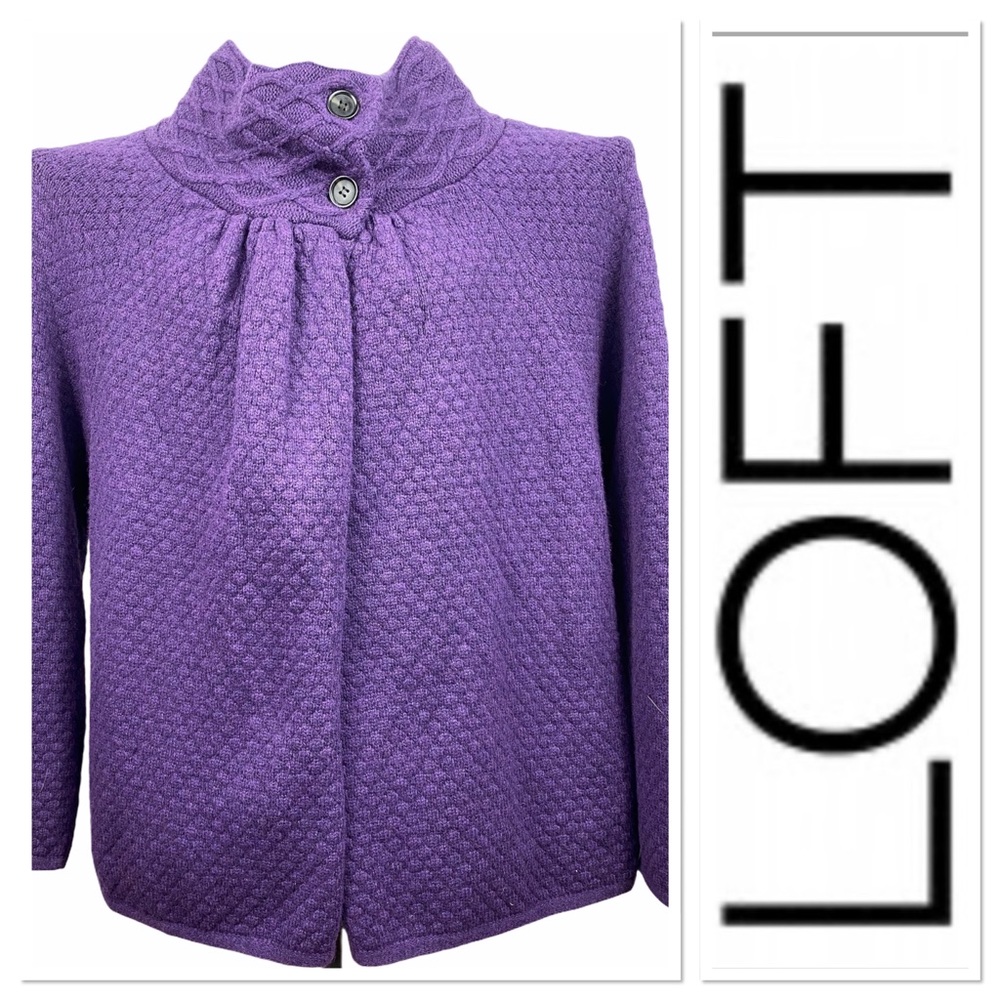 EUC LOFT purple cape sweater - XL